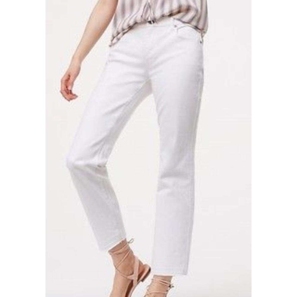 The Loft White Modern Crop Size 10 Jeans